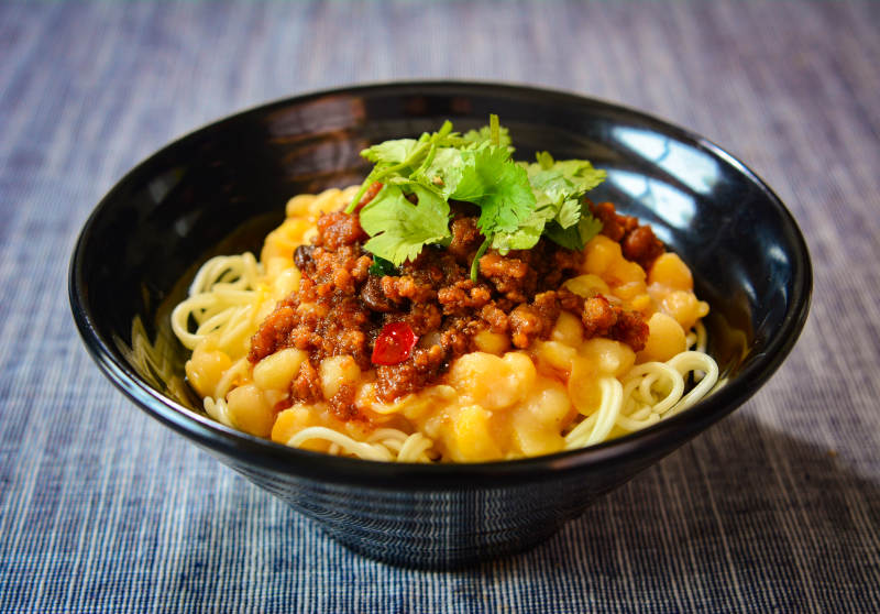 豌杂面加香菜图片