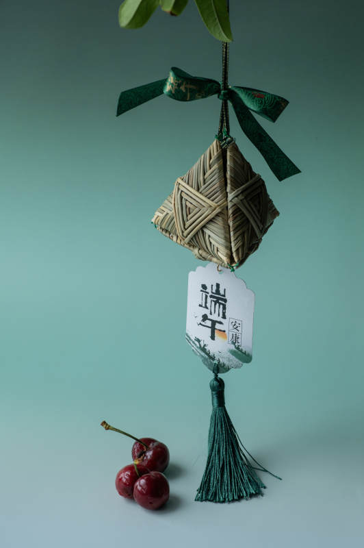 端午安康 粽香樱桃挂饰图片