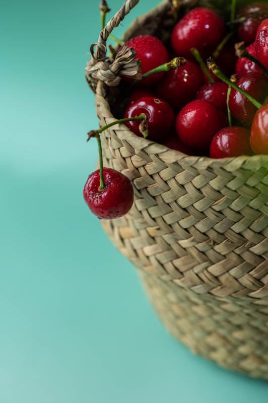 篮子里的樱桃图片