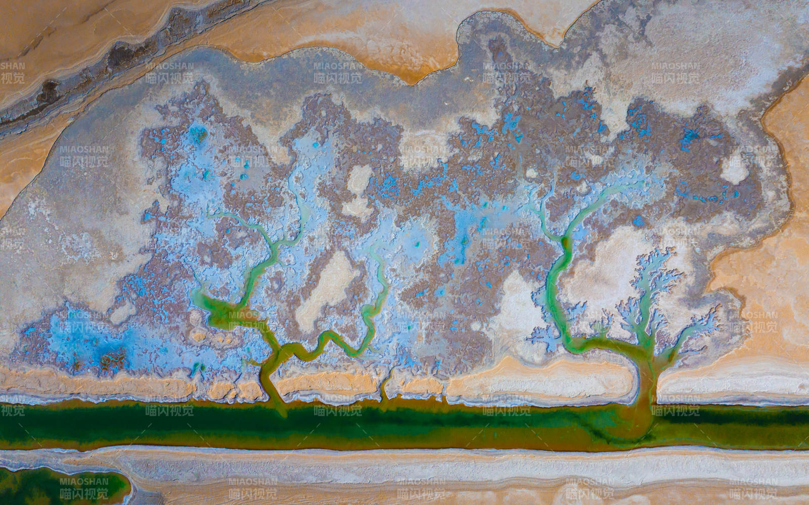 盐湖的自然艺术画布图片