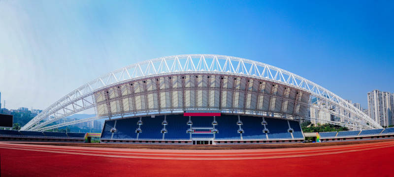 万州现代体育场全景图图片