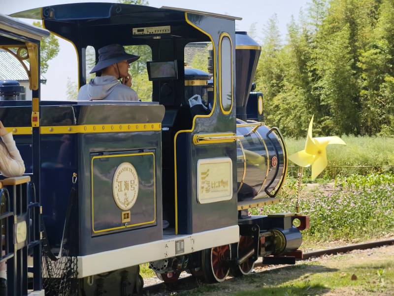 小火车上的春日时光图片