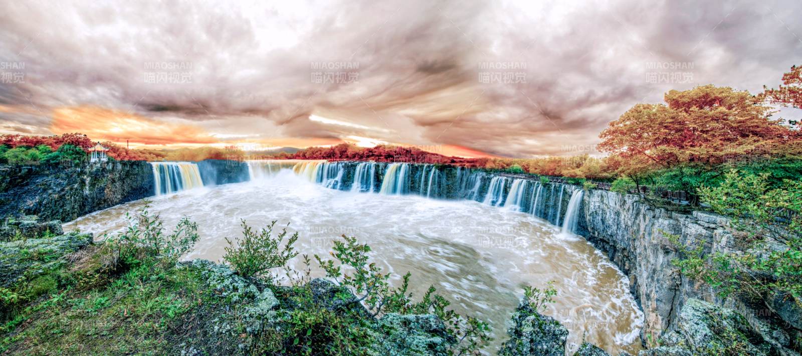 牡丹江镜泊湖吊水楼瀑布图片