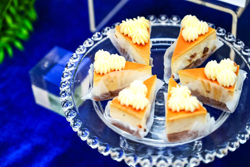 奶油芝士蛋糕切片图片