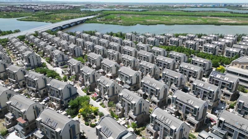 现代住宅区俯瞰图图片