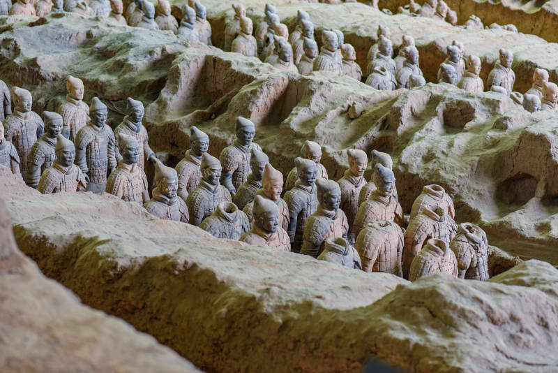 兵马俑坑内的壮观景象图片