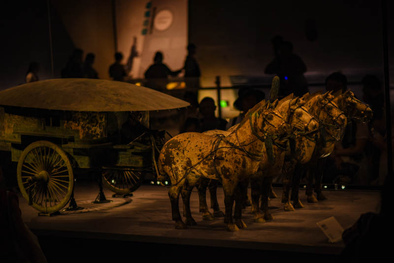 兵马俑战车展示图片