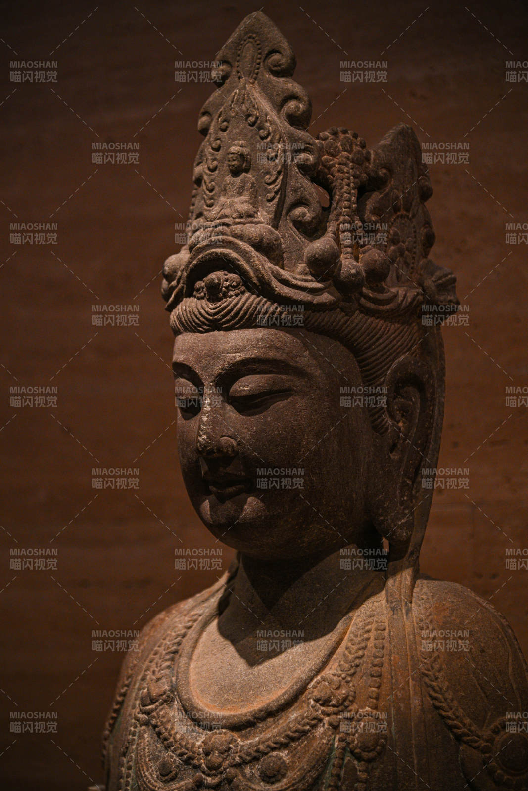 上海博物馆古代佛像雕塑细节特写图片