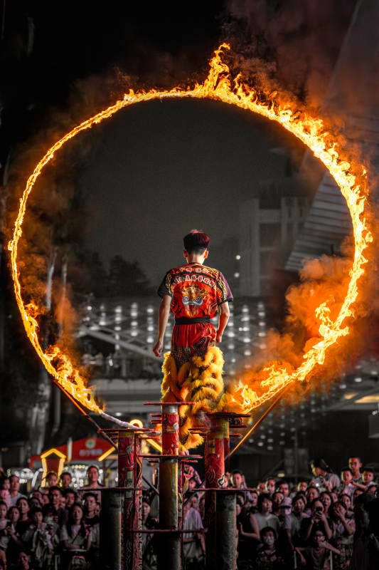 火圈表演 勇者无畏图片