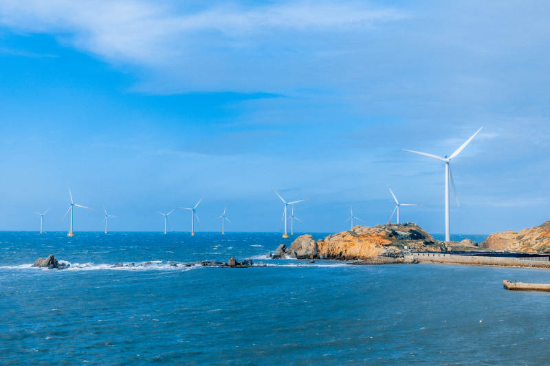 海上风力发电场风光图片