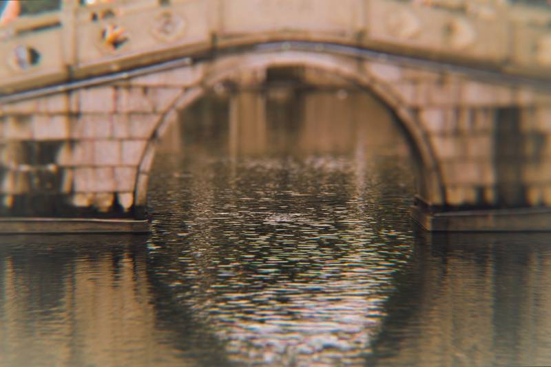 桥下流水 静谧时光图片