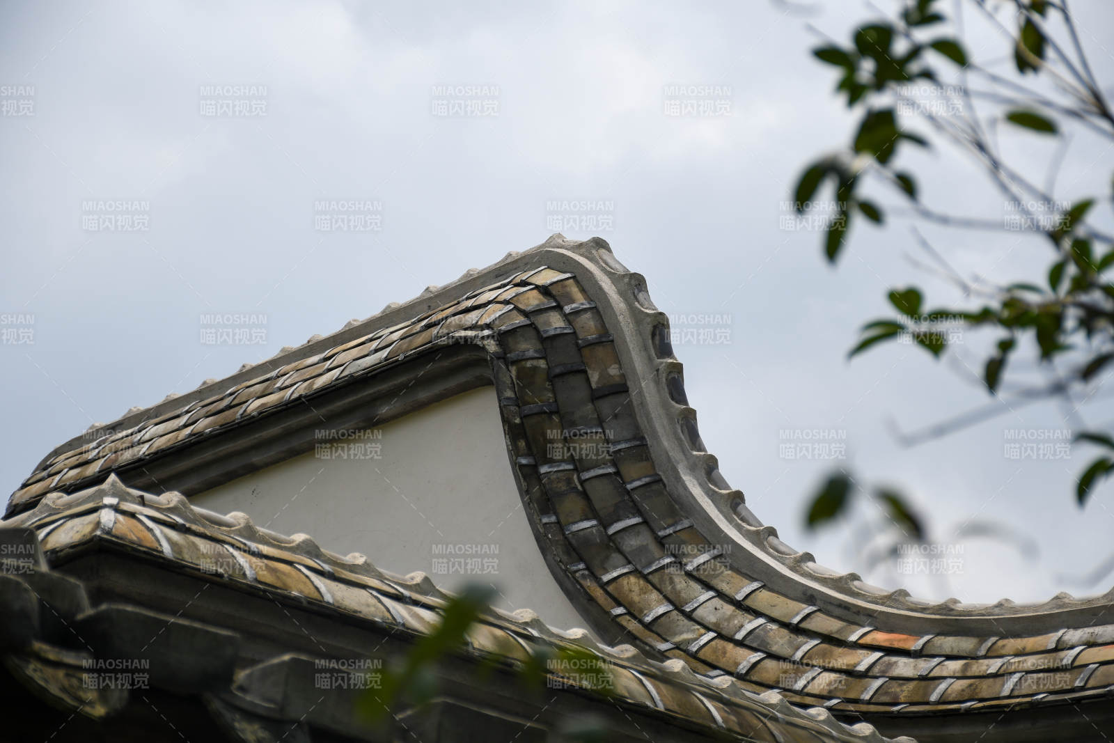 古建筑飞檐翘角特写图片