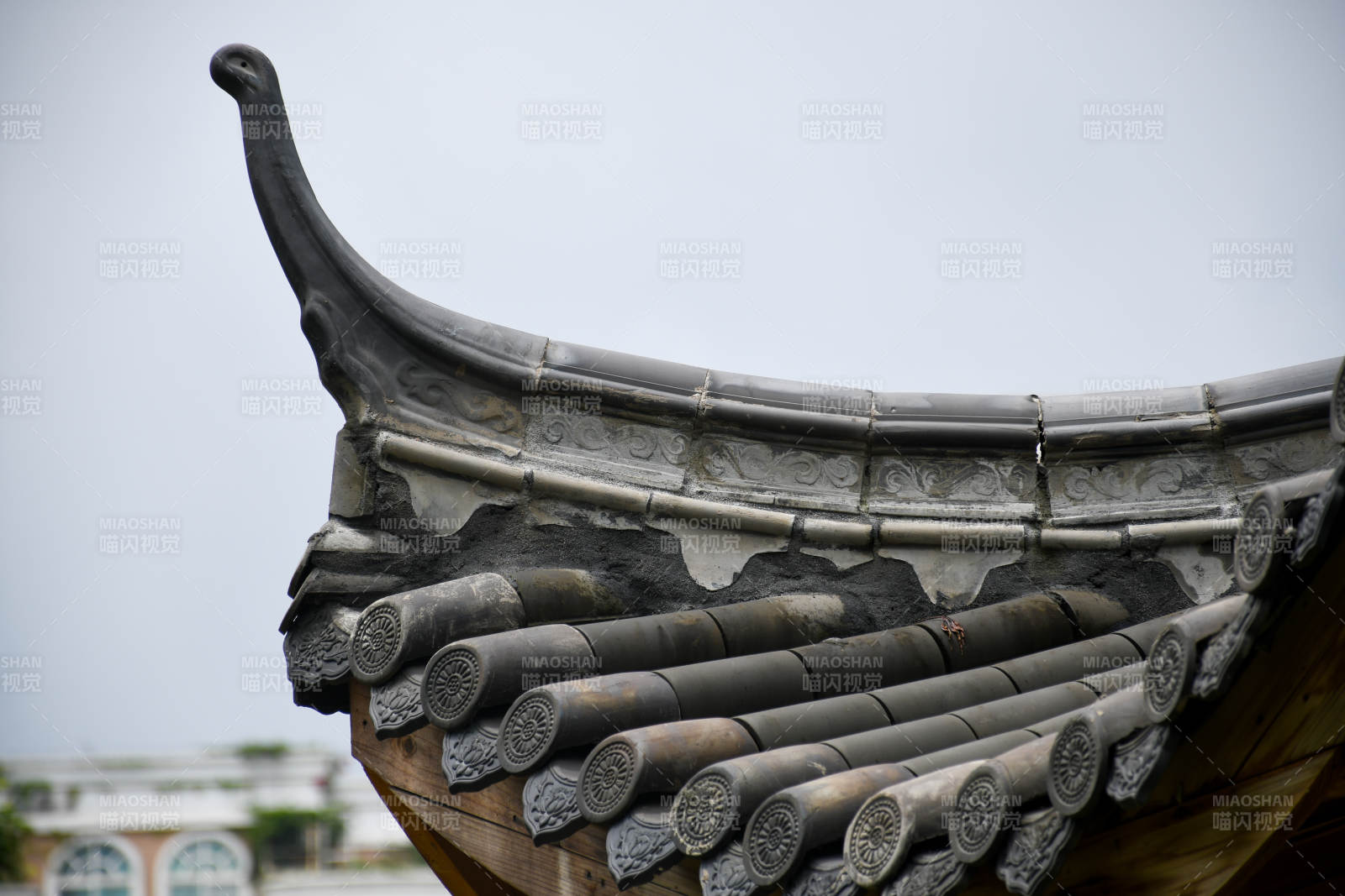 古建筑飞檐翘角特写图片