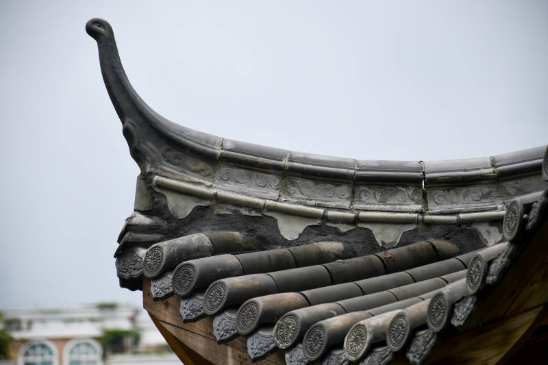 古建筑飞檐翘角特写图片