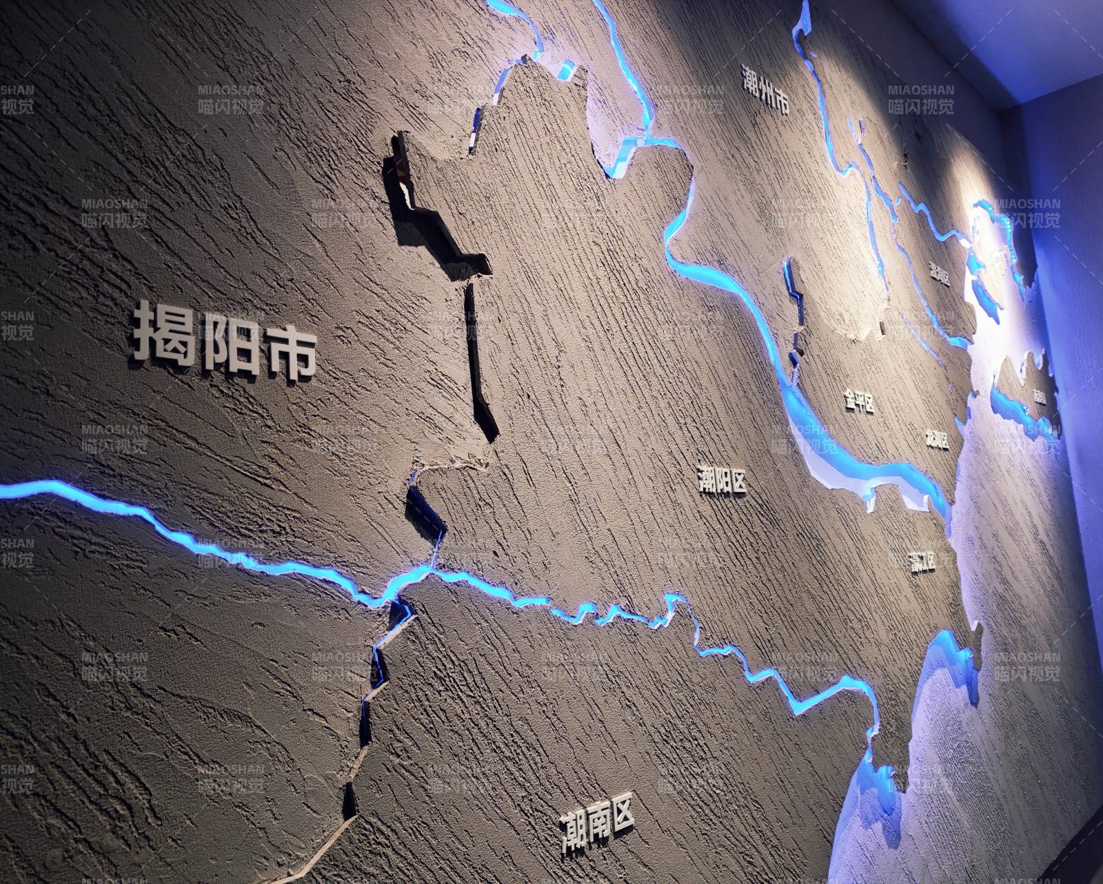 揭阳市地图展示墙图片