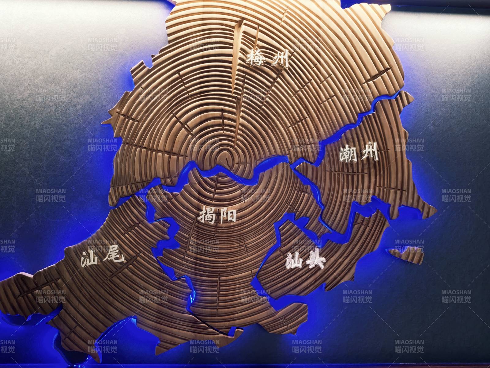 潮汕地区地图艺术展示图片