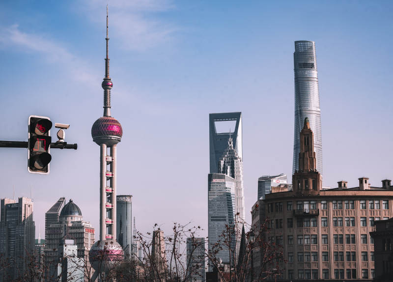 上海地标建筑群景图片