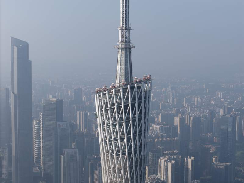 广州塔与城市天际线图片