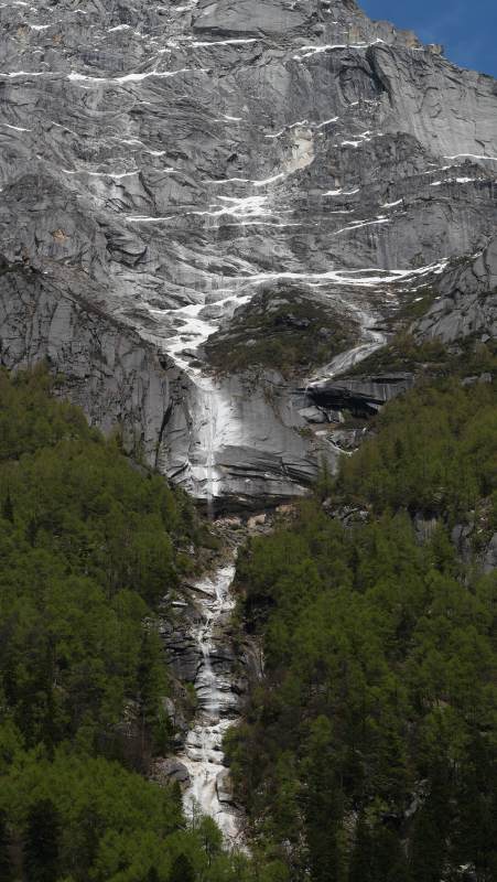 四姑娘山 | 高山瀑布与森林景观图片