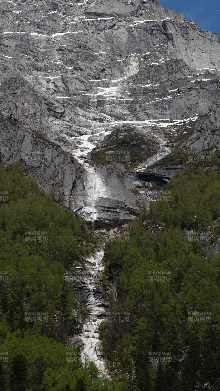 四姑娘山 | 高山瀑布与森林景观图片