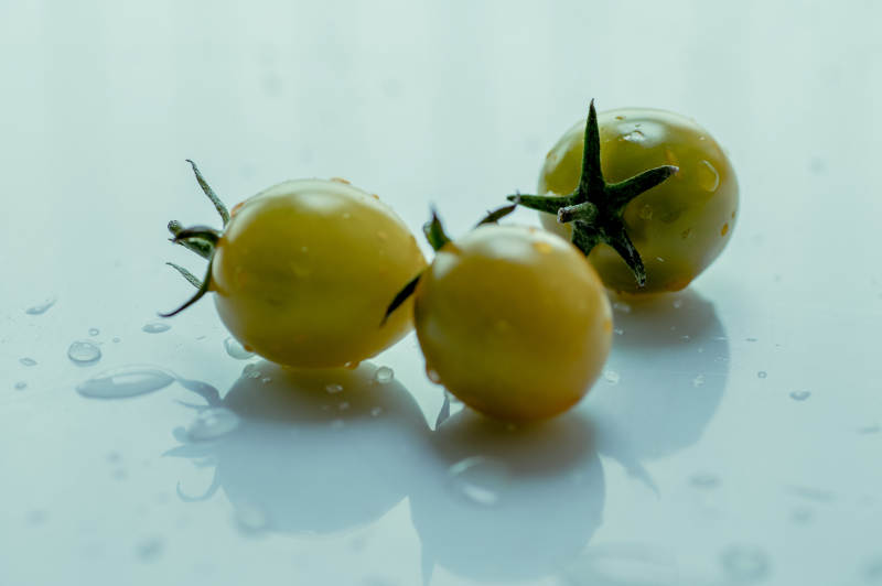 三颗黄色小番茄图片