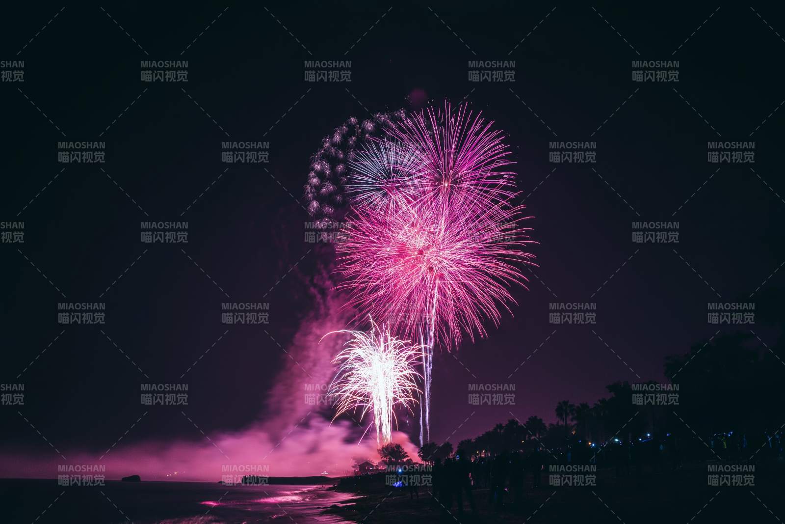 夜空烟花绽放 绚丽多彩图片