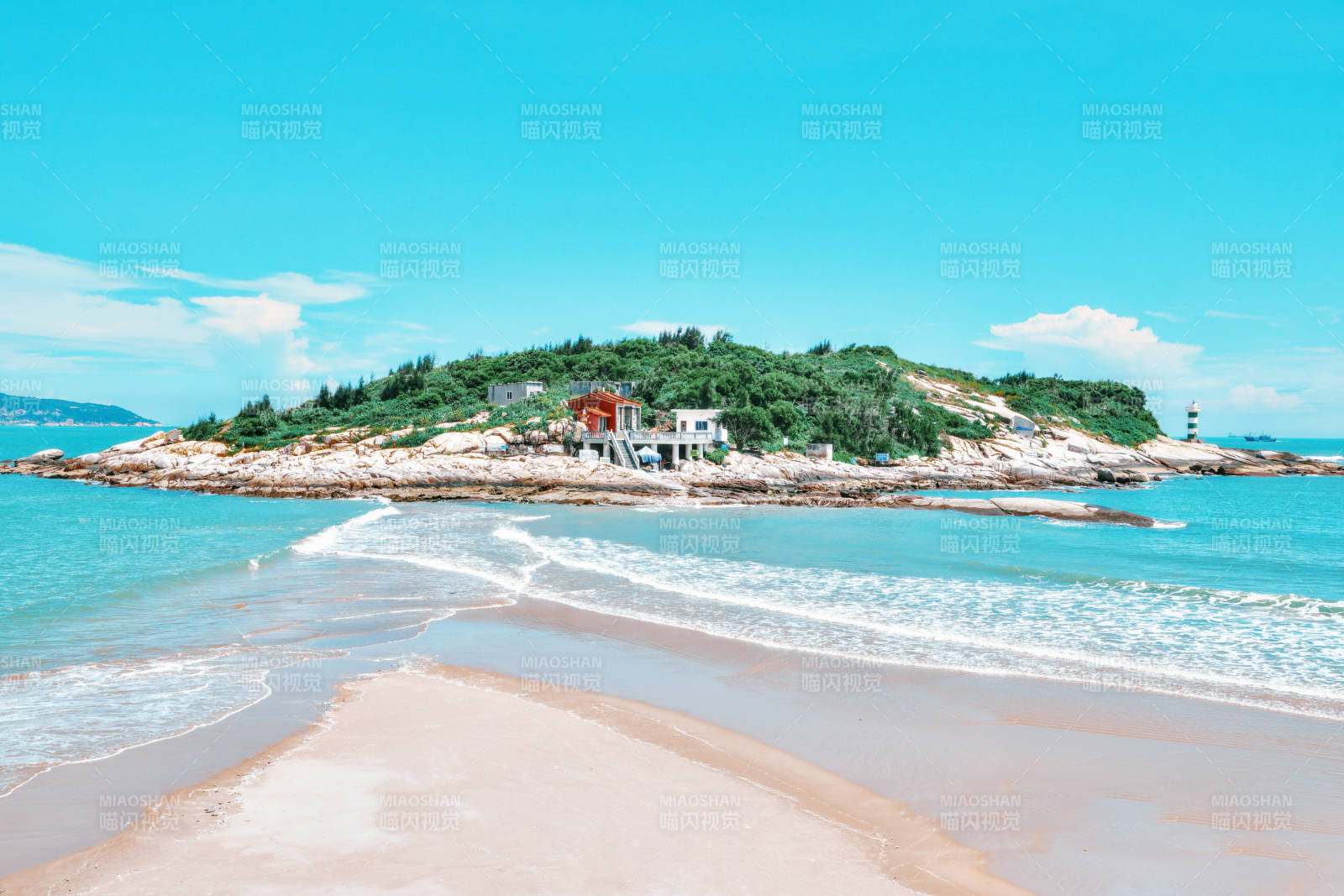 东山岛双面海 海岛沙滩 碧海蓝天图片