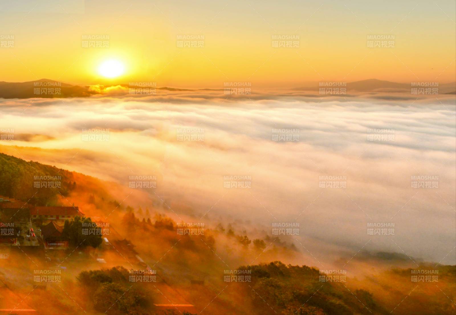 云海日出 山间仙境图片