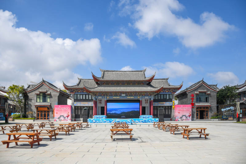 平潭海坛古城露天观影区图片