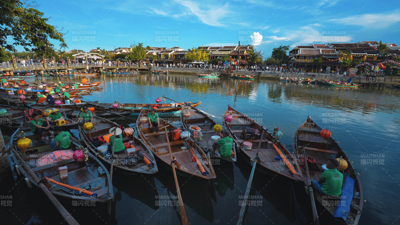 会安古城河畔风光图片