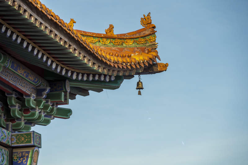 古建筑飞檐与风铃图片