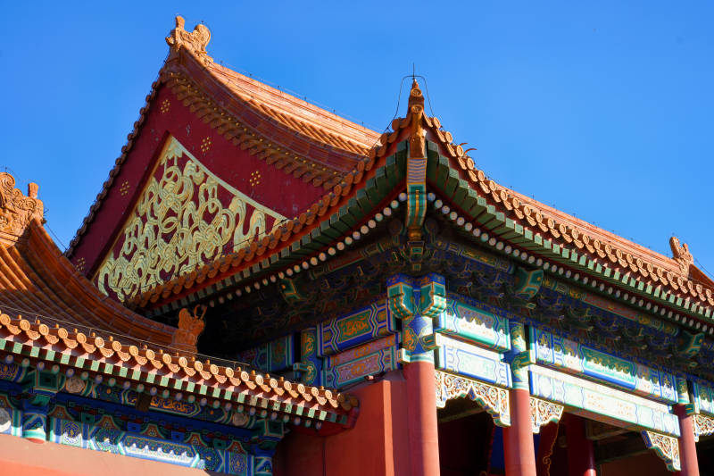 故宫角楼的精美建筑细节图片