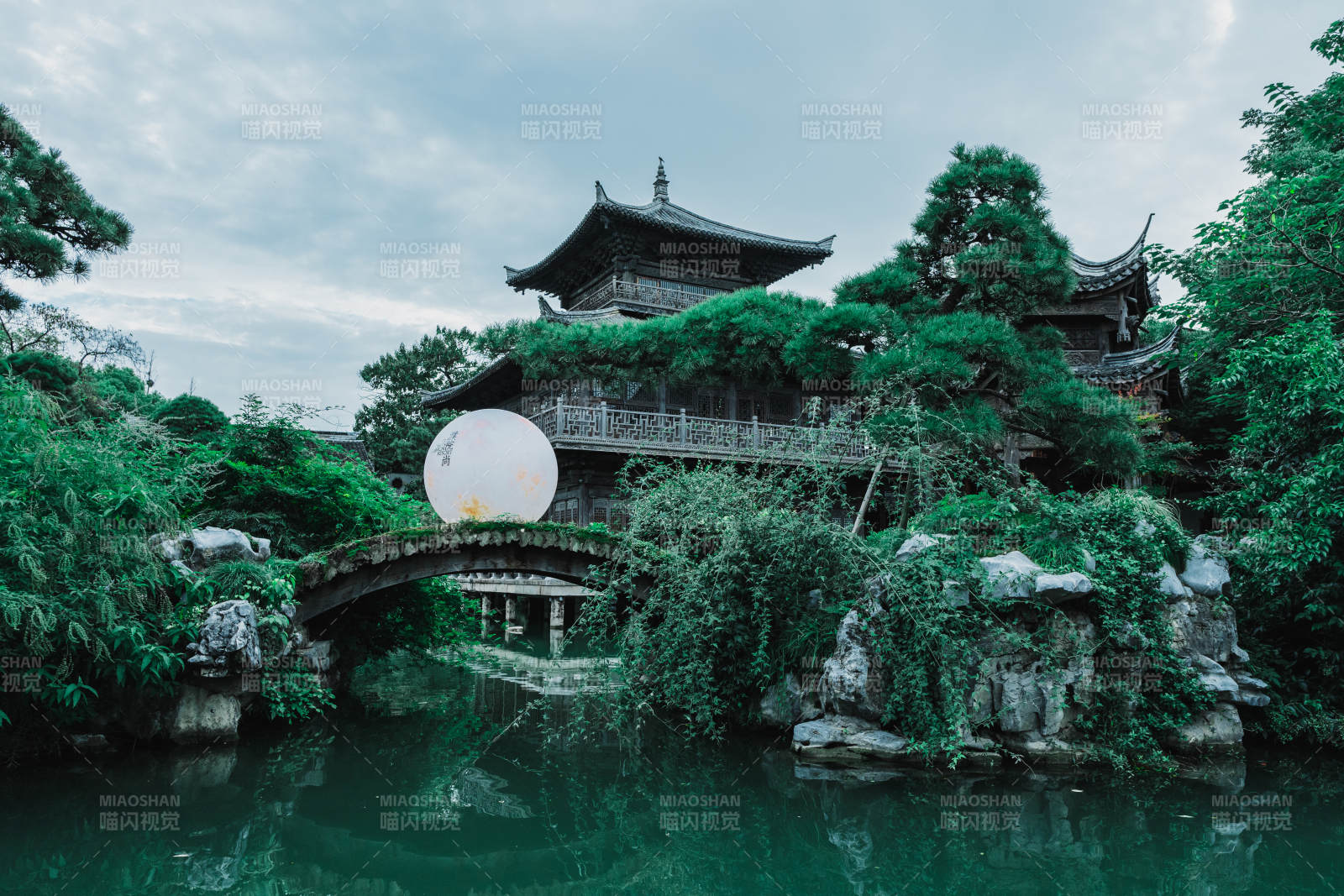 古桥映月 庭院幽深（濮院古镇）图片