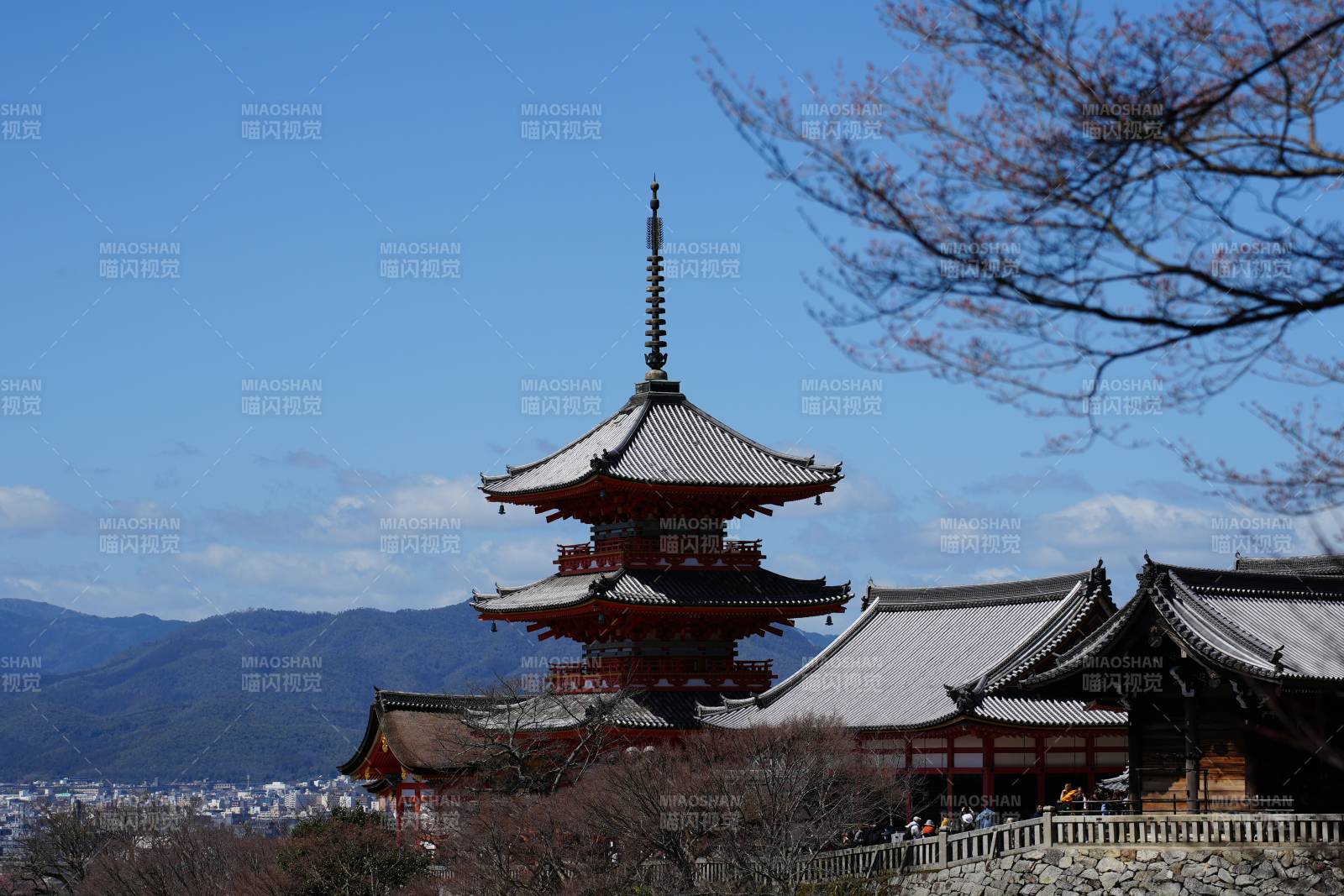 京都清水寺塔楼风景图片