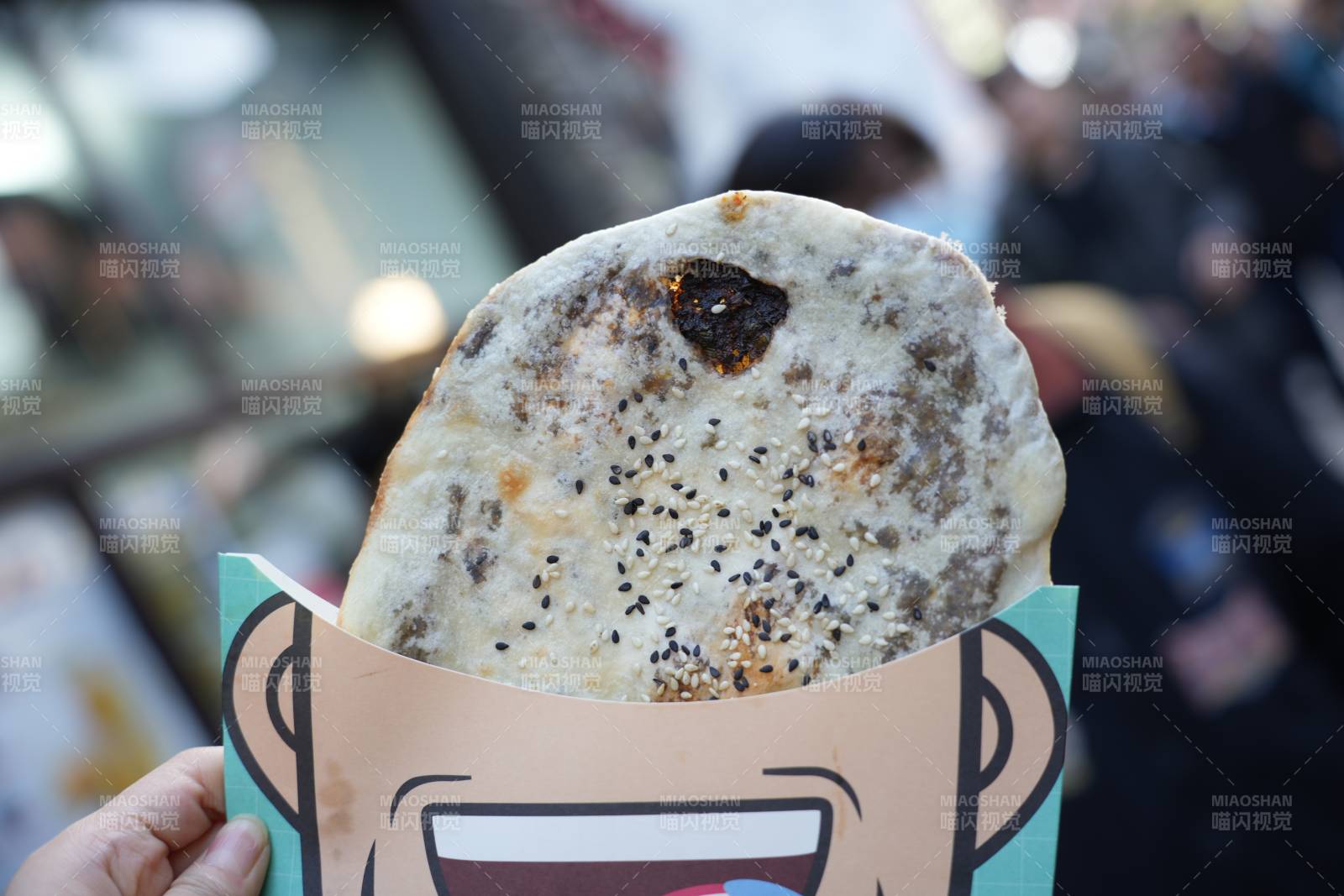 烤饼 街头美食的温暖记忆图片