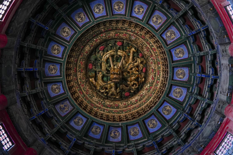 古建筑穹顶龙纹装饰图片