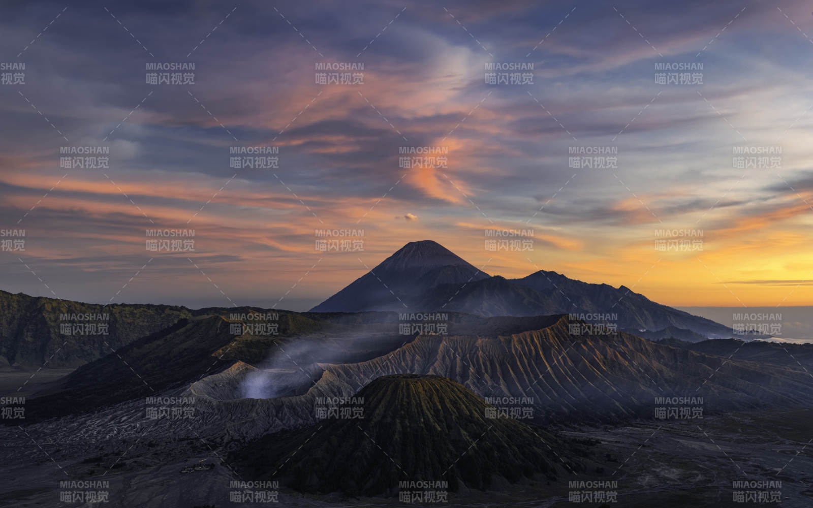 火山日落 壮丽景观图片