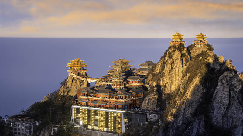 山海仙境 古建筑群落图片