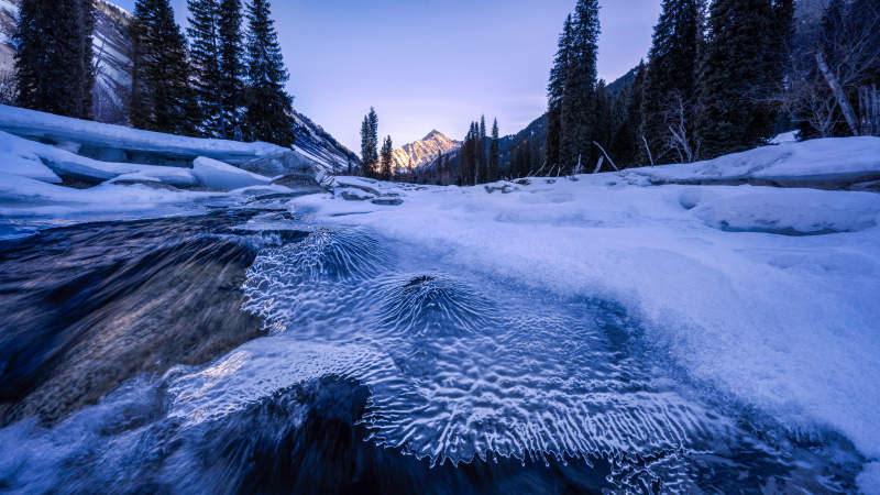 冬日冰河 静谧之美图片