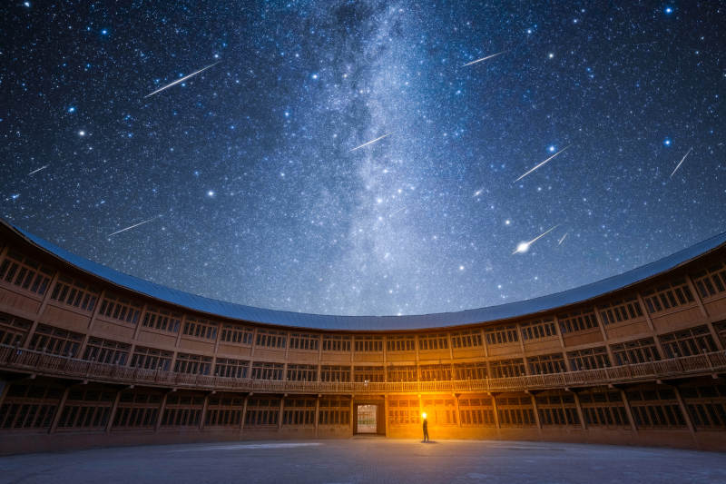星空下的圆形剧场图片