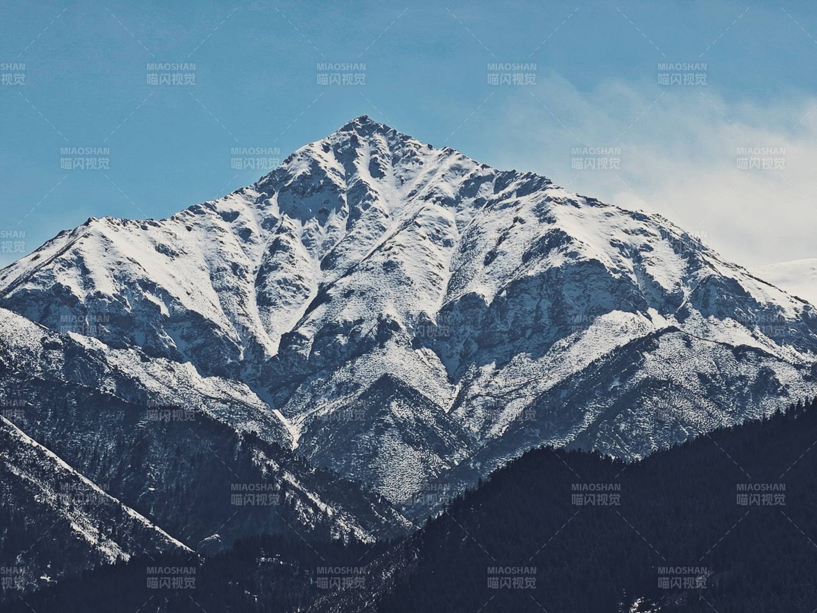 雪山之巅 静谧壮观 祁连山图片