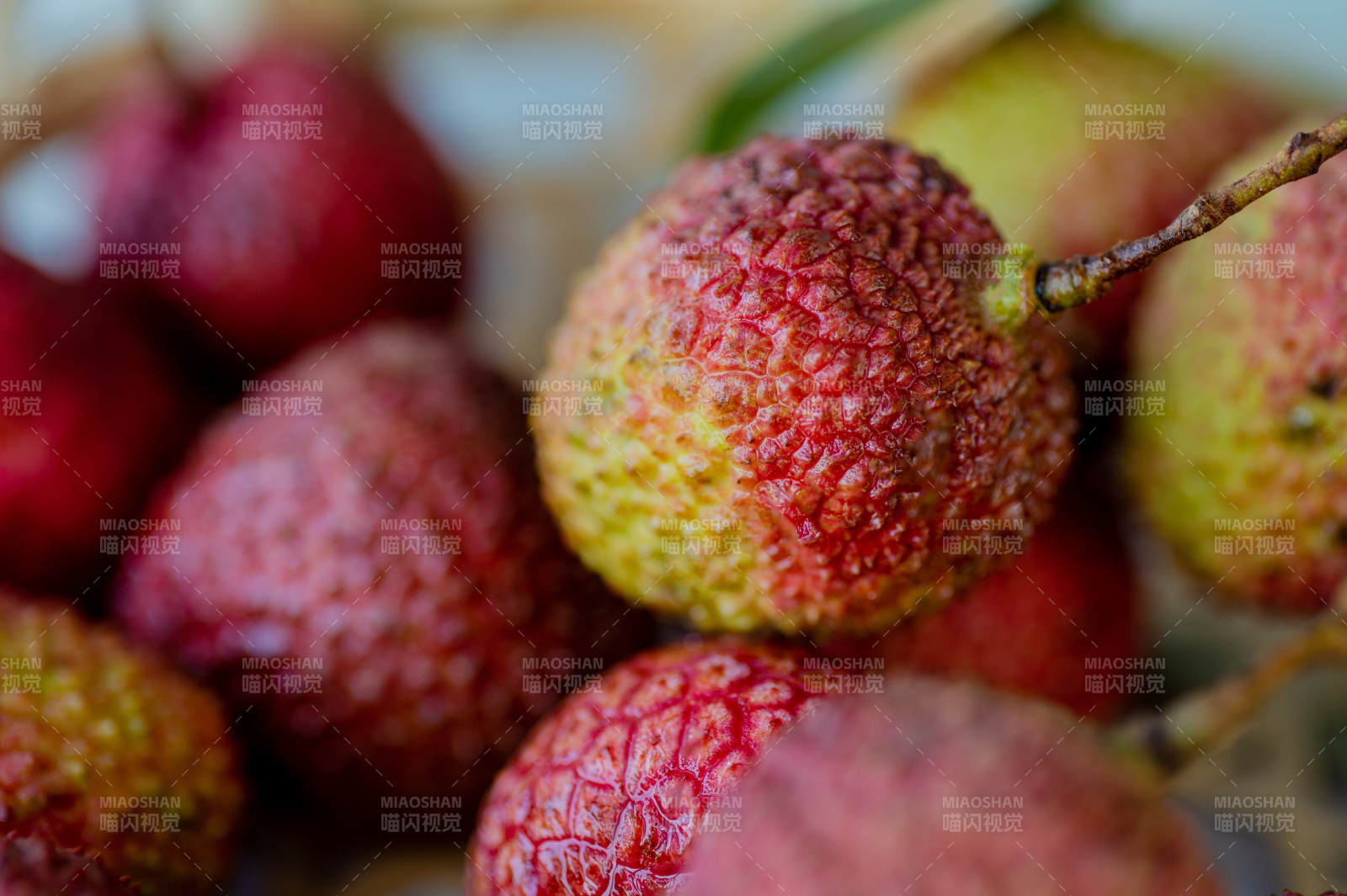 新鲜荔枝特写图片