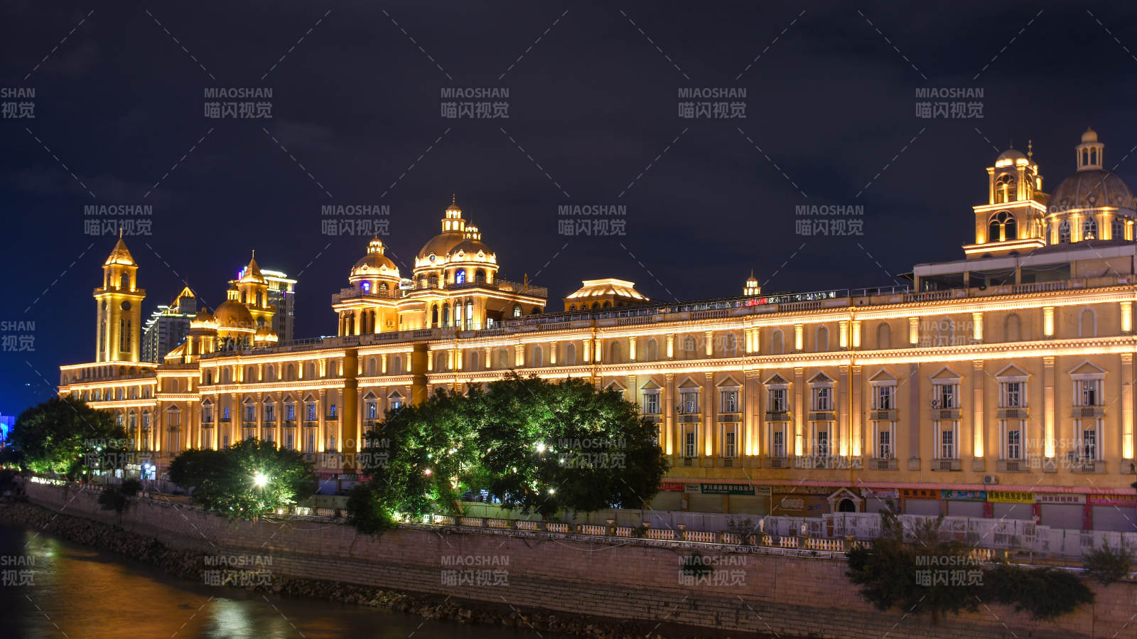 福建省福州市中洲岛夜景图片