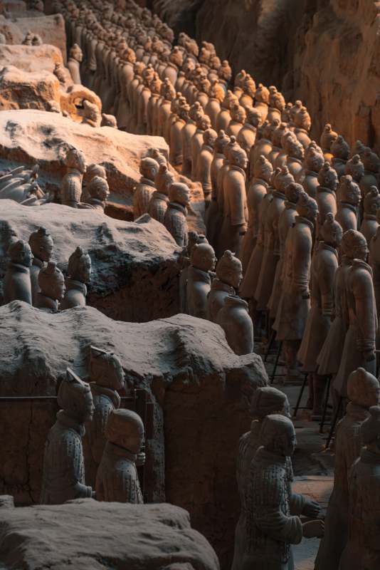 兵马俑坑遗址展示图图片