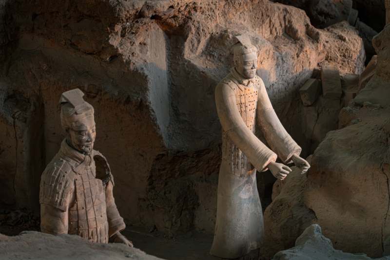 兵马俑遗址展示图片