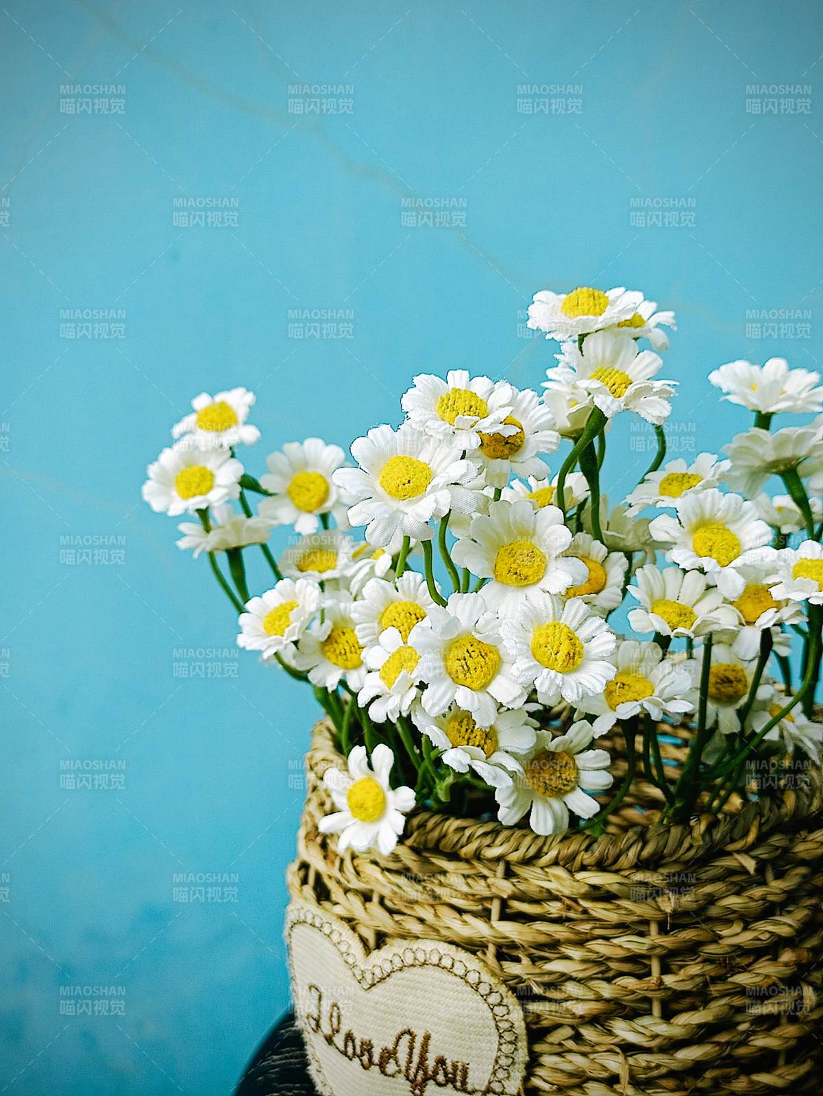 雏菊篮子 我爱你图片