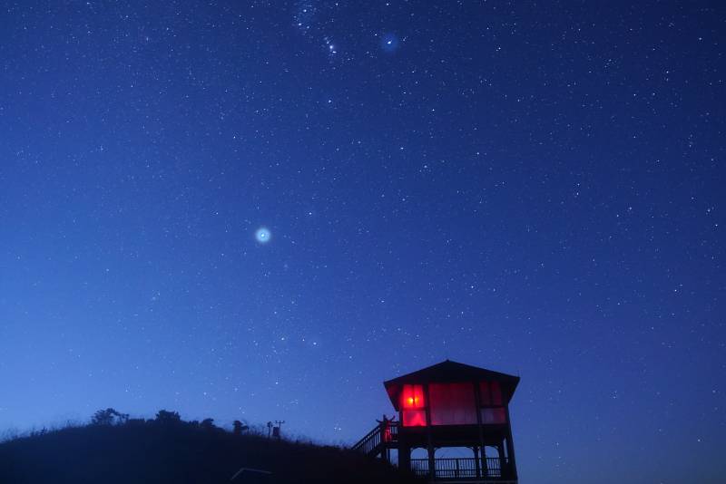 星空下的瞭望者图片