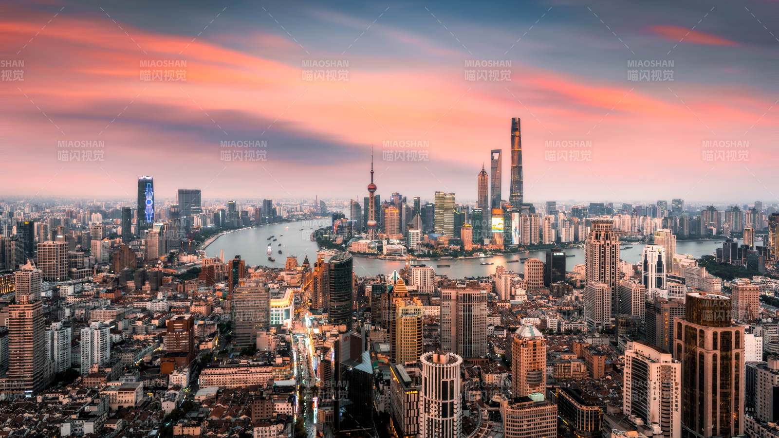 上海城市天际线美景图片