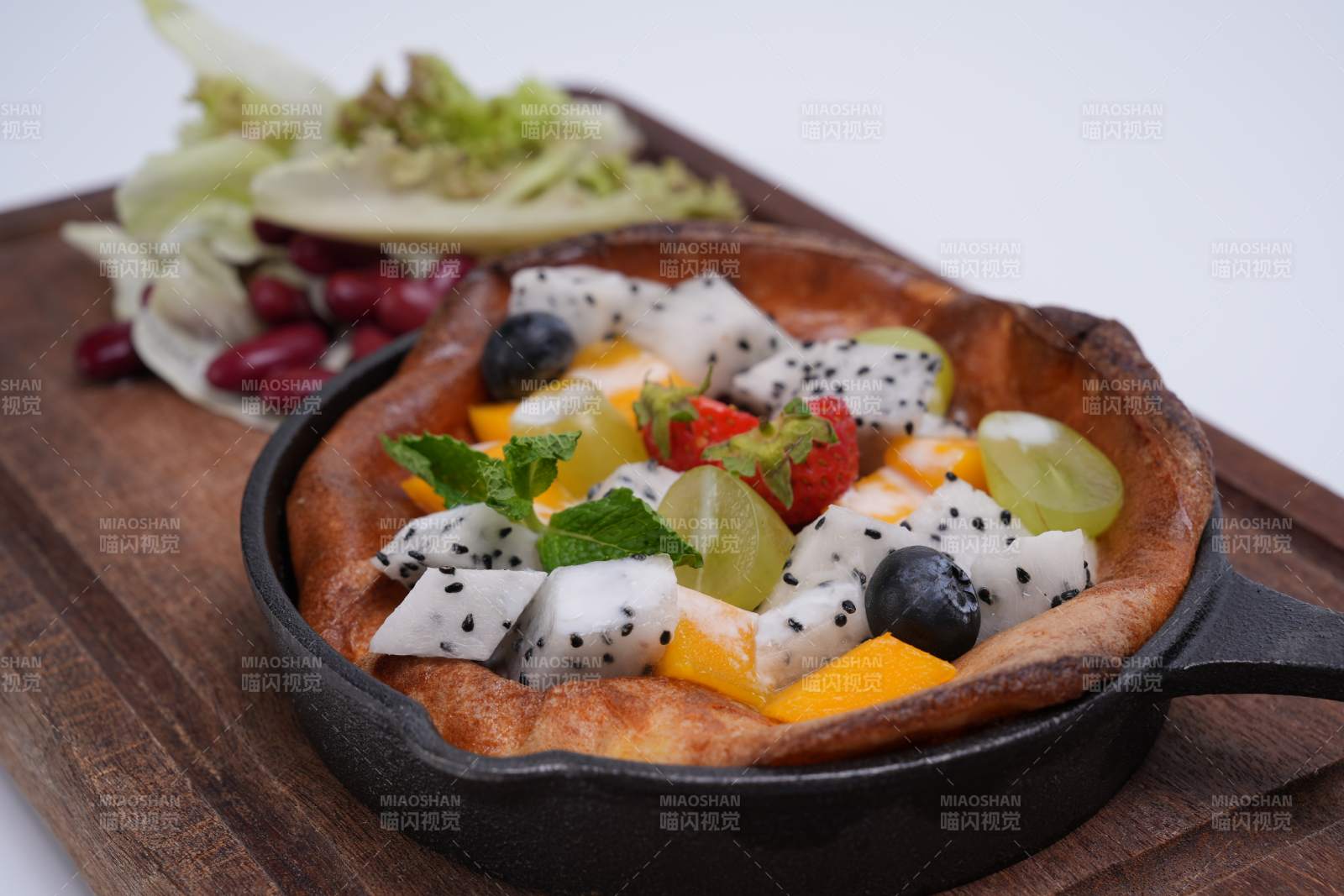 水果拼盘烤饼图片