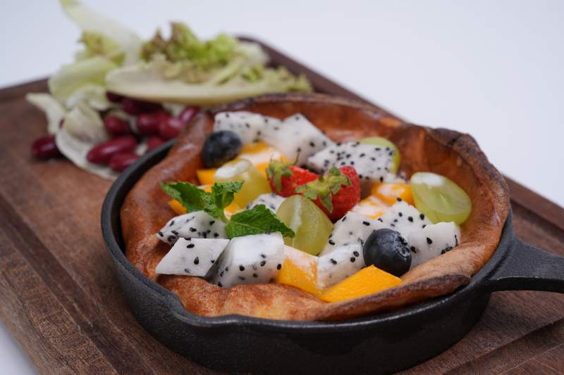 水果拼盘烤饼图片